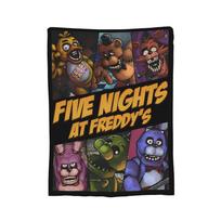 FNAF At Freddys Blanket Velvet Spring Autumn Multifunction Super Warm Throw Blanket for Bedding Travel Quilt Size: 75*100cm, Weight: 230 GSM