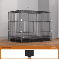 Ypač didelis triušių ir jūrų kiaulyčių narvas su tualetu - Erdvus naminiams gyvūnėliams Black 35# (34.5*25.5*33cm) with Tray gray