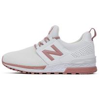 New Balance Nb 574 Sport Fabric Synthetic Leather Comfortable Versatile Low Top Lifestyle Casual Shoes Women sneaker White WS574DSF 35 white