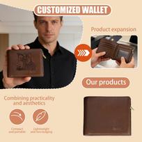 Personalized DIY Photo Sketch Engraving Wallet, Perfect As A Gift For Husband, Boyfriend, Or Holiday. One Size