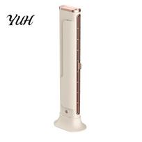 Standing Tower Fan Bladeless with 3 Speeds Strong Airflow Air Cooler Quiet Operation Rechargeable Wireless Free-Standing Conditioner Versatile smėlis