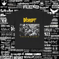 Disrupt T-Shirt Refuse Planet Crust Punk Nausea Doom Extreme Noise Terror Paranoid Anti Cimex Spazz Unisex Heavy Cotton T-Shirt S-5XL 3XL