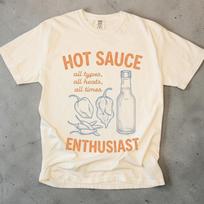 Hot Sauce EnthusiasT shirt, Funny Hot Sauce Shirt Unisex, Comfort Colors Tee, Spicy Food Lover Gift, Foodie Shirt, Chili Pepper Tee, Gift S
