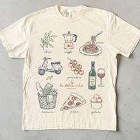 Italian Shirt, La Dolce Vita Tee, Unisex Italy Foodie Shirt, Spaghetti Pasta Lover Tee, Vintage Italian Summer Gift, Gelato Vespa Tee M
