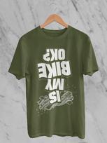 Is My Bike Ok ? T Shirt Funny Upside Down Print Design 3XL