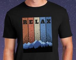 Cool Mountain Scene T-Shirt | Relax, Camping Shirt S