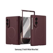 CAXITON Magnetic Full-Coverage Case for Samsung Z Fold7 vyno raudonos spalvos