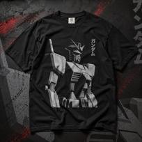 Gundam Mecha Illustration T-Shirt, Retro Robot Anime Graphic Tee 3XL