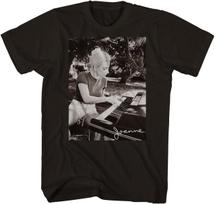 Lady Gaga Joanne playing piano black T-shirt S