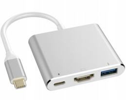 Adapter Usb C Hdmi+Usb 3.0+Pd 4K Hub Macbook 3W1