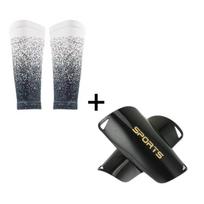 Football Sets of 2 Pieces Shin Guard and Socks with Ankle Support - Anti-Slip, Breathable Calf Sleeve for Soccer Training 38-46 juoda