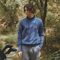 Challenger Men'S Viscose Symbol Embroidery Knit Pullover Pale Blue Pb/S