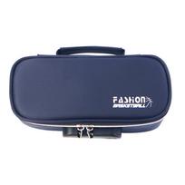 Canvas Password Lock Pen Box Stationery Portable Organizer Box Large-Capacity Pencil Case  Boy Blue Logo