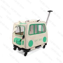 Large Capacity Portable Pet Cart Dog Breathable Pet Touring Car Zipper Sealed Backpack Out Luggage pilkšvai balta