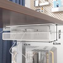 Iron Cable Manager Under The Desk Cable Management Rack No Hole Wire Organizing Box Plug Plug Board Storage Fixed Shelf A1