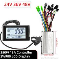 24V 36V 48V 250W 350W 500W E-bike Brushless Motor Drive Controller SW900 LCD Display Kit for Electric Bicycle Scooter 250W-SW900 LCD