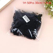 50 vnt. Plaukų tinklelis Juodas Elastingas Plaukų kuodelio tinklelis Nematomas Plaukų tinklelis Kuodelio tinklelis 30/50/60CM Plaukų aksesuarai 1#-50Pcs