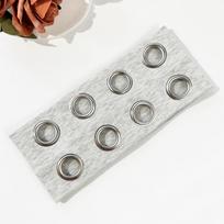 Hip-Hop Punk Style Solid Color Hollowed-Out Air Eye Metallic Stretch Headband Music Festival Rock Dark Headband Hair Accessories A8