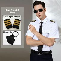 Air Force Pilot Uniform Men's Shirt Flying Clothes Nightclub Aviation Clothes Engineer Military Uniform Square Collar Other Mate 38