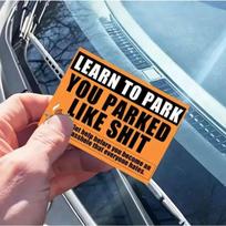 20Pcs English Parking Stickers 5 Designs Funny Car Labels Matte Finish 7x5cm Self-Adhesive Car Decals 20pcs