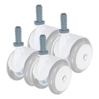 4Pc Baby Walker Replacement Wheels Silent Swivel Casters Replacement Smooth Quiet Rolling Wheel Accessories for Toddler Walkers