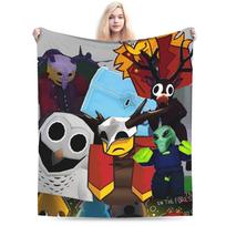 Relax 99 Nights in the Forests Blanket Stuff Room Decorative Video Games Blanket Throw Lightweight Thin Flannel for Couch Size: 75*100cm, Weight: 230 GSM