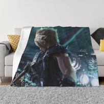 Cloud Final Fantasy VII Blankets Fleece Summer Multifunction Super Warm Throw Blanket for Home Bedroom Bedspread Size: 75*100cm, Weight: 230 GSM