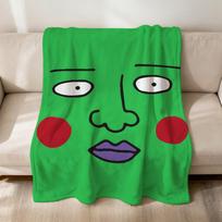 Anime Funny Meme Ekubo Mob P-Psycho 100 Flannel Soft Warm Plush Blanket Sofa Living Room Hogar Bedroom Gift Home Car Portable Size: 75*100cm, Weight: 230 GSM