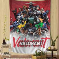 Game Valorant Cool Chart Tapestry Art Science Fiction Room Home Decor Cheap Hippie Wall Hanging 100X70CM
