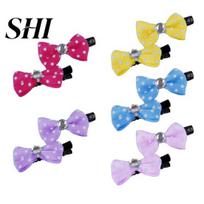 10Pcs/pack Mini Cute Bow Pet Dog Cat Hairpin Charm Ribbon Bowknot Hair Clips