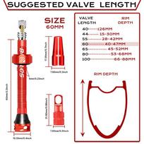 BUCKLOS Bike Tubeless Valves MTB 60MM 65MM 80MM Mountain Road Bike Presta Valve CNC Aluminum Alloy Tire Nipples for Bicycle Part