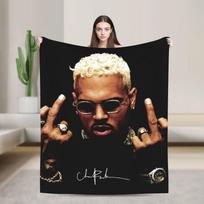 Vidurinysis pirštas Vintažiniai Chris Brown pledai Vilnos Ruduo Daugiafunkcinis Super Minkštas Mesti Pledas Lovai Lauko Patalynė 75X95CM