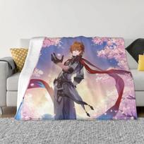 Cozy Childe Genshin Impact Tartaglia antklodė Dekoratyvinės lovos antklodės ir antklodės Lengvas plonas vilnos pliušas, skirtas sofai 75X95CM