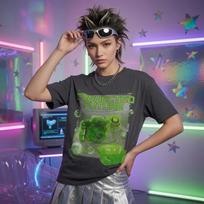 Frutiger Aero Graphic Tee Y2K Webcore Aesthetic Shirt Connected Future Retro Futuristic Camera Design Cyber Nostalgia Unisex Top S