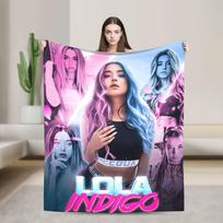 L-Lolas I-Indigos Ispanų dainininkė Antklodė Kokybiška Super Šilta Mesti Antklodę Žiema Kelionė Lėktuvu Miegamasis Juokingas Lovatiesė 75X95CM