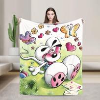 Diddl Animacinis filmas (8) Antklodė Super Minkšta Pledas Žiemos Lėktuvo Kelionės Svetainė Purus Lovatiesė 75cmx90cm