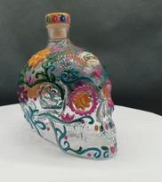 Day of the Dead Skull Whiskey Decanter Colorful Glass Bottle for Bar Party Gift skaidri