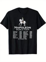 Napoleon Bonaparte World Tour Humor Graphic T-Shirt | Soft Breathable Fabric S įvairiaspalvis