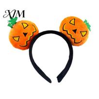 Ghost Face Hair Hoops Halloween Plush Pumpkin Headband, Fuzzy Orange Cute Headpiece Accessories for Women Costume Cosplay Lightweight Festive C