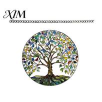 Suncatcher Decoration Tree of Life Round Hanging Sign, Stained Glass Acrylic Sun Resistant Ornament Decoration, Window Wall for Indoor Outdoor Retro