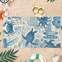 Fresh Sea Turtle Beach Towel Quick-Drying Small To Large Bath Towel For Beach Pool Yoga Gym Home Travel Towel Gift for Friend 50X100CM