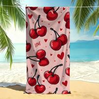 Vintage Watercolor Monstera Palm Leaf On Cream Background Print Microfiber Quick Dry Beach Towel Tropical Summer Bath Towel 50x100cm