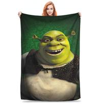 Warm Soft BlanketsBoy Girl Decorative Shreks Pun Funny Meme Throw Blanket Flannel Bedspread Living Room Novelty Sofa Bed Cover Size: 75*100cm, Weight: 230 GSM