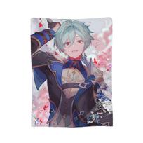 Lohen Anime Flannel Throw Blanket Genshins Impacts Blankets for Bedding Office Lightweight Thin Bed Rug Size: 75*100cm, Weight: 230 GSM