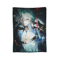 Lohen Anime Blanket Cover Genshins Impacts Plush Throw Blankets Home Couch Personalised Soft Warm Bedspreads Size: 75*100cm, Weight: 230 GSM