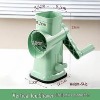 Portable Hand-Crank Ice Shaver: Manual, No Plug Needed - Ideal for Street Stalls, Soft Ice, and Home Use Green Shaved Ice Machine