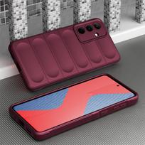 KEYSION atsparus smūgiams dėklas, skirtas Samsung A55 5G A35 A25 A15 5G Neslystantis minkštas silikoninis telefono galinis dangtelis, skirtas Galaxy M55 5G M15 F15 5G for Samsung A15 vyno raudonos spalvos