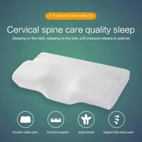Neck Pillow Slow Rebound Memory Cotton Pillow Cervical Partition Memory Pillow for Anti-snoring 50x30cm