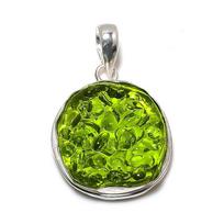 Moldavite Quartz Gemstone Handmade 925 Sterling Silver Pendant 1.58  q1z85