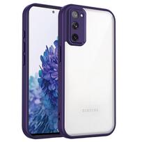 For Samsung Galaxy S20 FE S20FE Case Air Cushion Shockproof Silicone Bumper Clear Matte Back Cover Hard Case for Samsung S20 FE Pc + tpu&Galaxy S20 FE violetinė